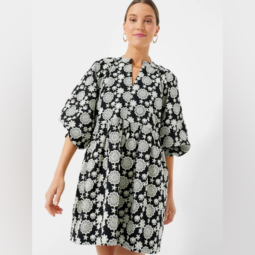 Tuckernuck/ Hyacinth House Black & Ivory Kathleen Dress - Small New w/ Tags
